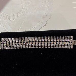 Elegant Silver Crystal Bracelet